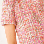 Abbey Glass Dresses Marty Dress Pink Multi Tweed