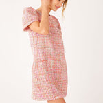 Abbey Glass Dresses Marty Dress Pink Multi Tweed