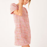 Abbey Glass Dresses Marty Dress Pink Multi Tweed