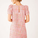 Abbey Glass Dresses Marty Dress Pink Multi Tweed