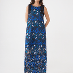 Abbey Glass Dresses Michelle Gown Blue Daisy Floral Lace