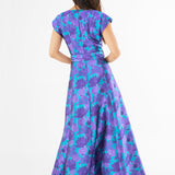 Abbey Glass Dresses Olivia Gown Purple Floral Silhouette Jacquard