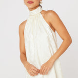 Abbey Glass Dresses Rory Gown Ivory Garden Embossed Satin