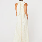 Abbey Glass Dresses Rory Gown Ivory Garden Embossed Satin