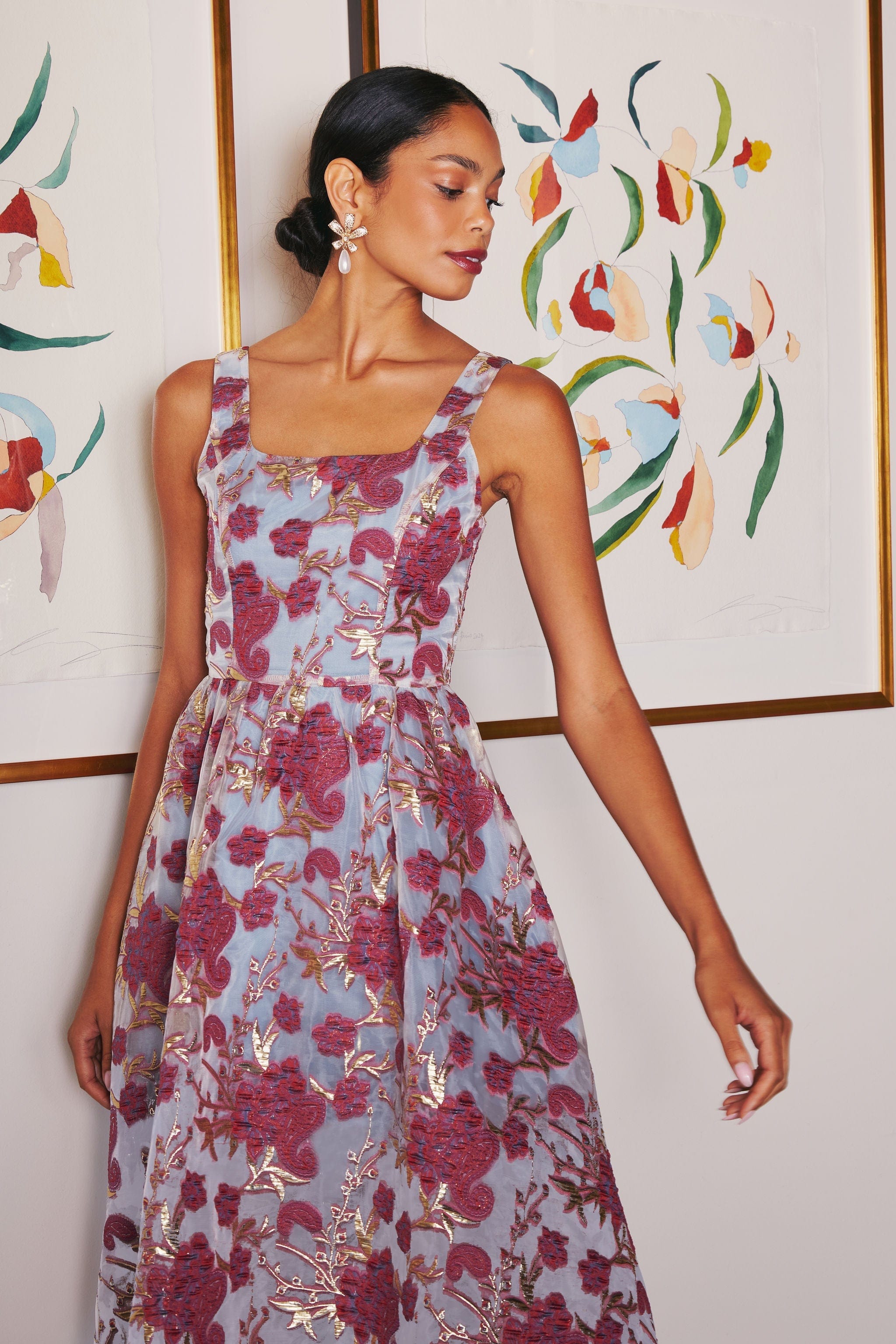 Abbey Glass Dresses Victoria Dress Moonlight Petal Organza