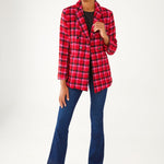 Abbey Glass Jackets Calvin Blazer Red Multi Houndstooth