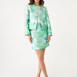 Abbey Glass Jackets Onassis Jacket Green Abstract Brocade