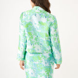 Abbey Glass Jackets Onassis Jacket Green Abstract Brocade