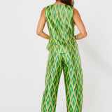 Abbey Glass Pants Taylor Pant Lime Ikat Jacquard