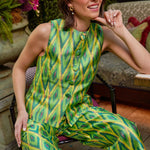 Abbey Glass Pants Taylor Pant Lime Ikat Jacquard