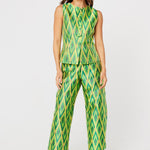 Abbey Glass Pants Taylor Pant Lime Ikat Jacquard