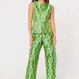 Abbey Glass Pants Taylor Pant Lime Ikat Jacquard