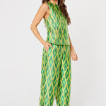 Abbey Glass Pants Taylor Pant Lime Ikat Jacquard