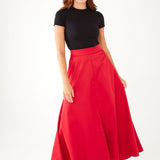 Abbey Glass Skirts Savannah Skirt Red Duchess Satin