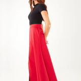 Abbey Glass Skirts Savannah Skirt Red Duchess Satin