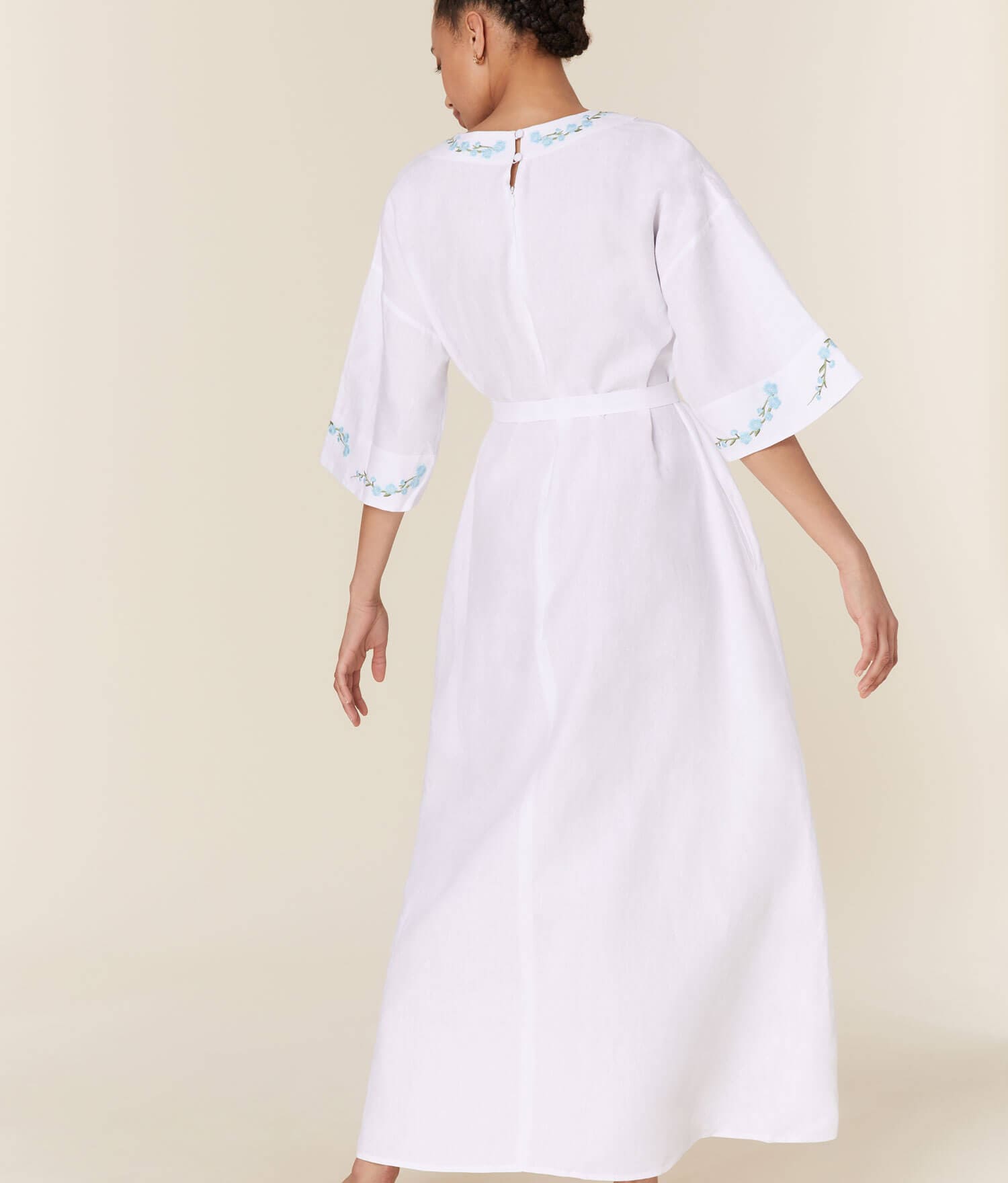 Andie Dress The Kepez Kaftan Dress - Linen - White