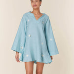 Andie Dress The Serik Mini Dress - Linen - Hydrangea