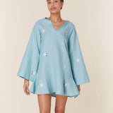 Andie Dress The Serik Mini Dress - Linen - Hydrangea