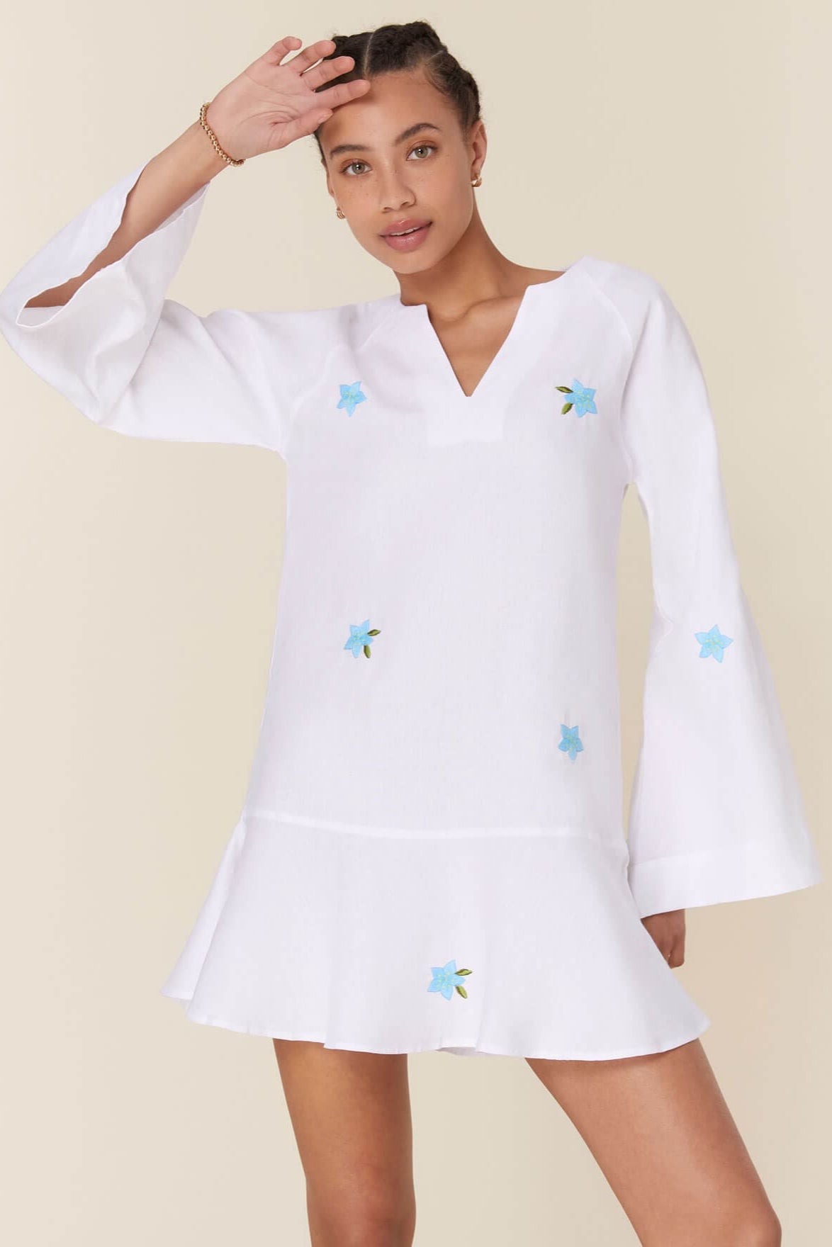 Andie Dress The Serik Mini Dress - Linen - White