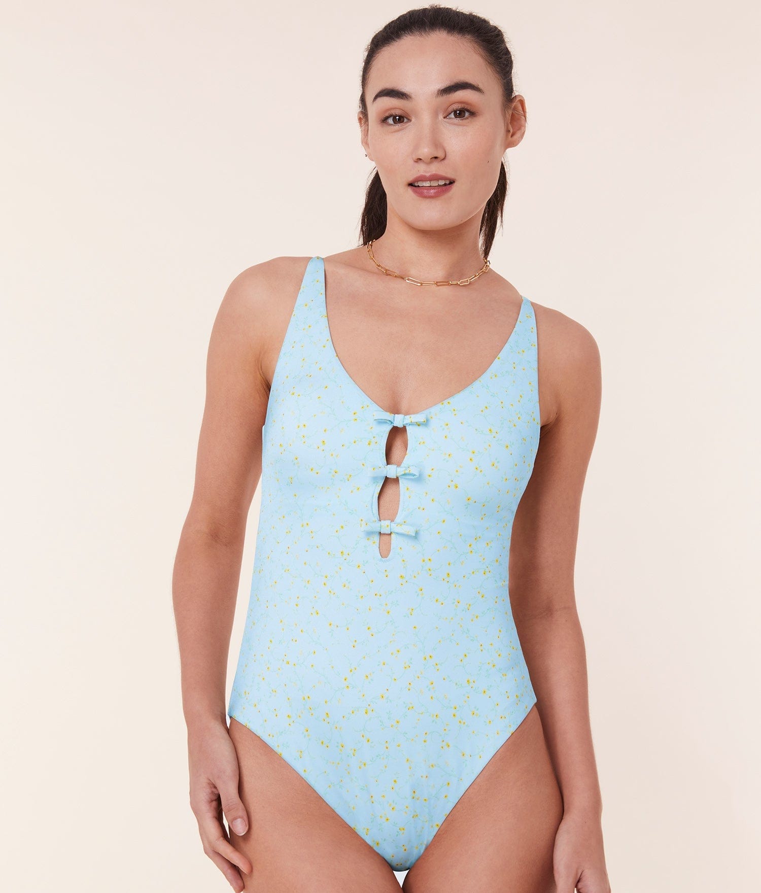 Andie One Piece The Mana One Piece - Powder Ditsy Bloom