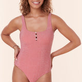 Andie Swimwear The Lipari One Piece - Glitter - Shell - Classic