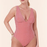 Andie Swimwear The Mykonos One Piece - Glitter - Shell - Classic