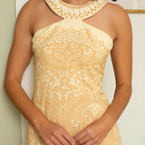 Anna Cate Dress Abigail Sand Shell Strap Midi Dress
