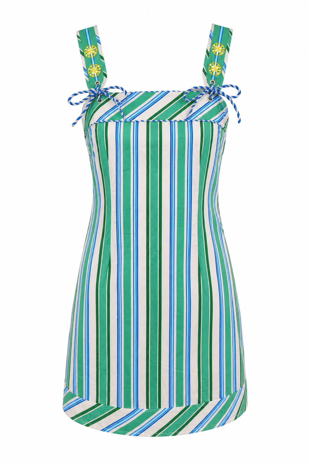 Anna Cate Dress Blaine Luca Emerald Stripe Mini Dress