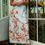 Anna Cate Dress Hayden Seascape Floral Strapless Midi Dress