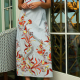 Anna Cate Dress Hayden Seascape Floral Strapless Midi Dress