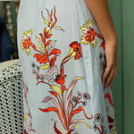 Anna Cate Dress Hayden Seascape Floral Strapless Midi Dress