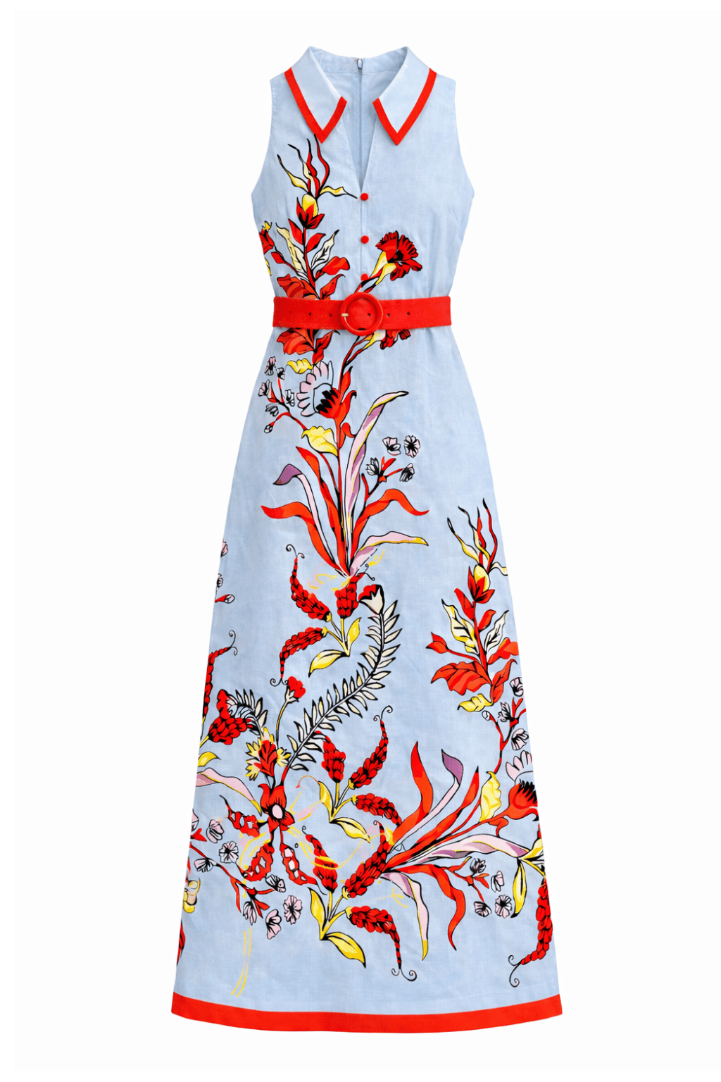 Anna Cate Dress Jill Seascape Floral Midi Dress