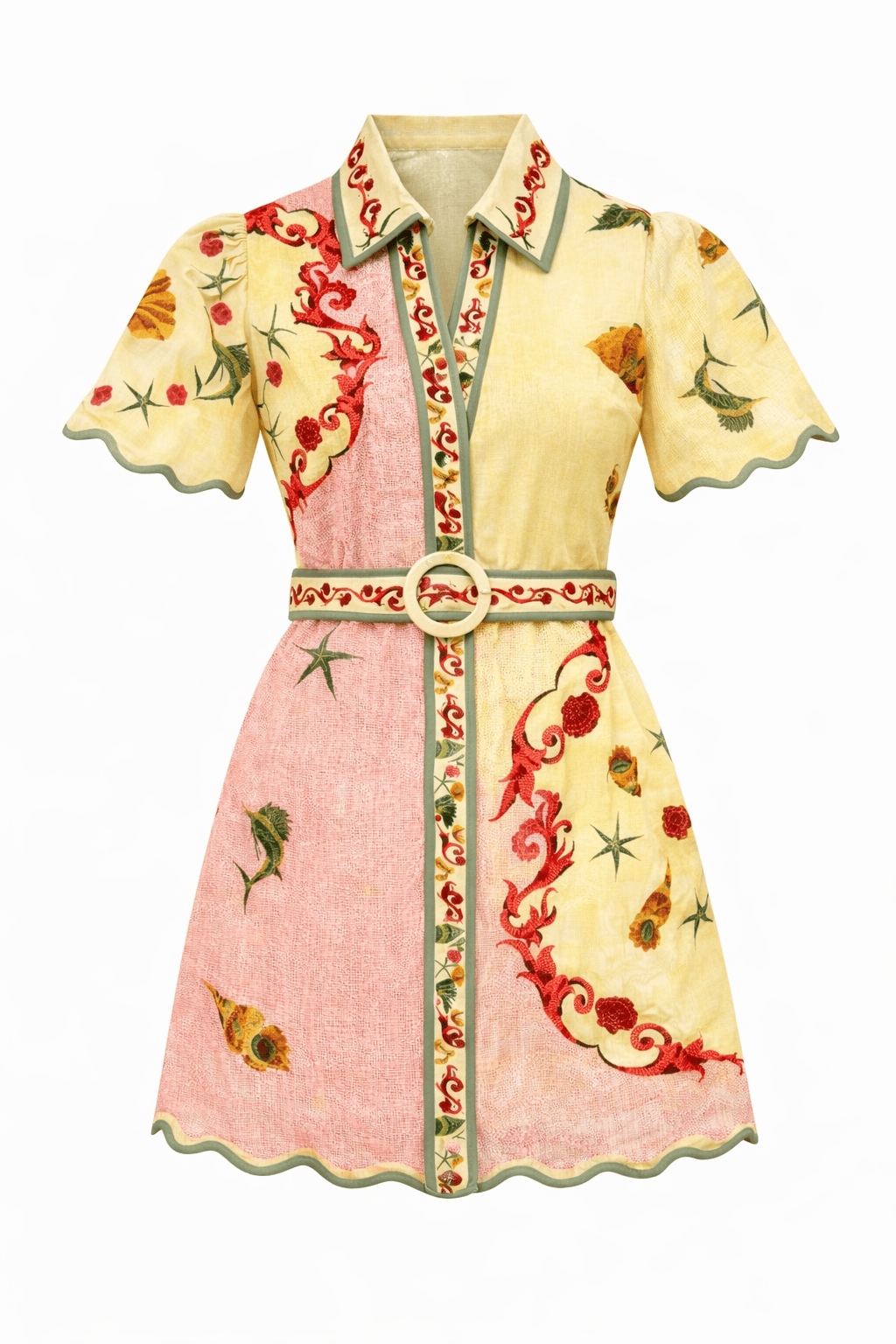 Anna Cate Dress Poppy Blush Shell Mini Dress