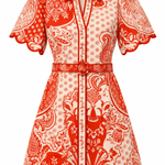 Anna Cate Dress Poppy Summer Punch Paisley Mini Dress