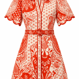 Anna Cate Dress Poppy Summer Punch Paisley Mini Dress