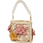 APAYA Handbags Natural Anastasia Pearls Natural