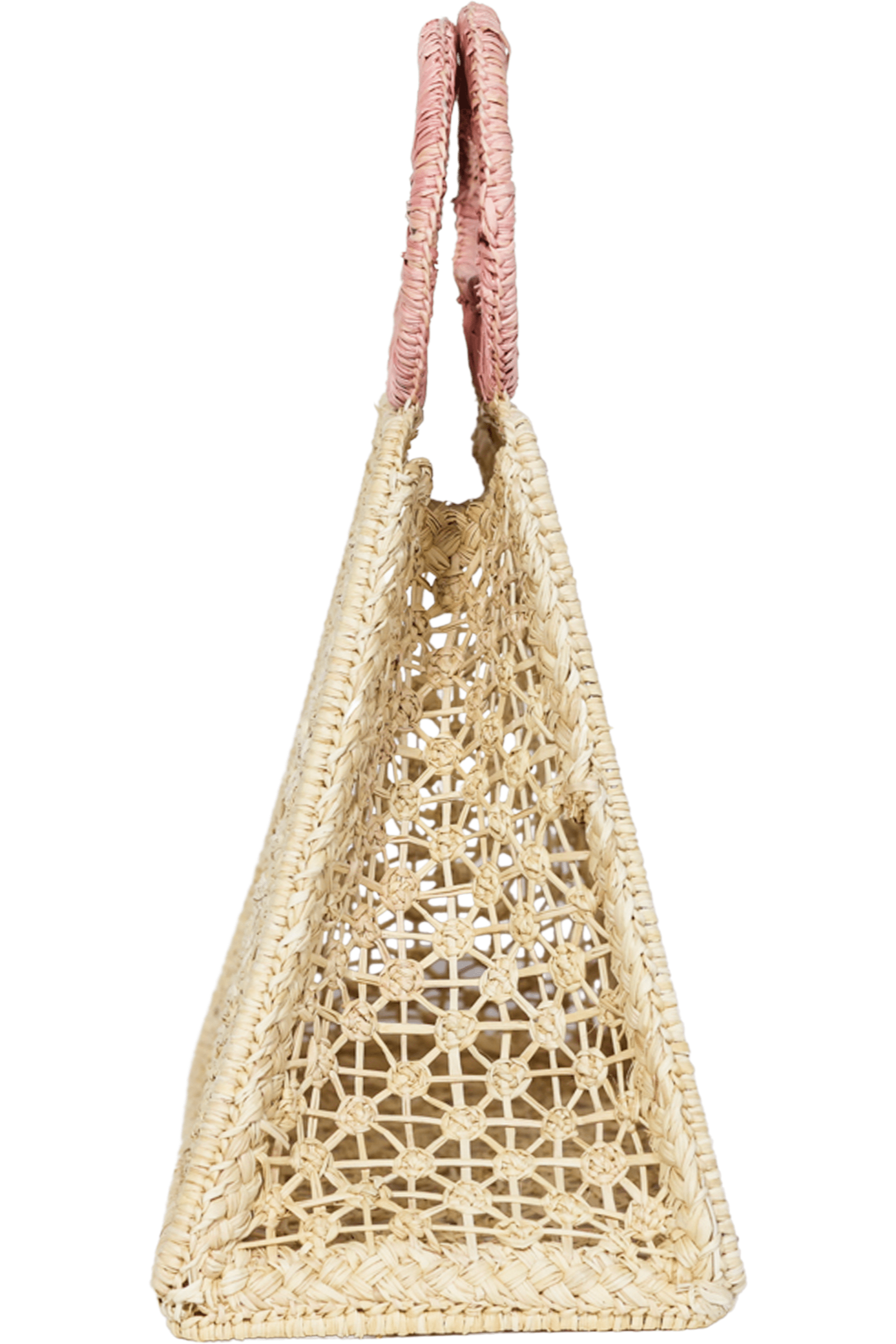 APAYA Handbags Natural with Coral Zoe Natural Pink