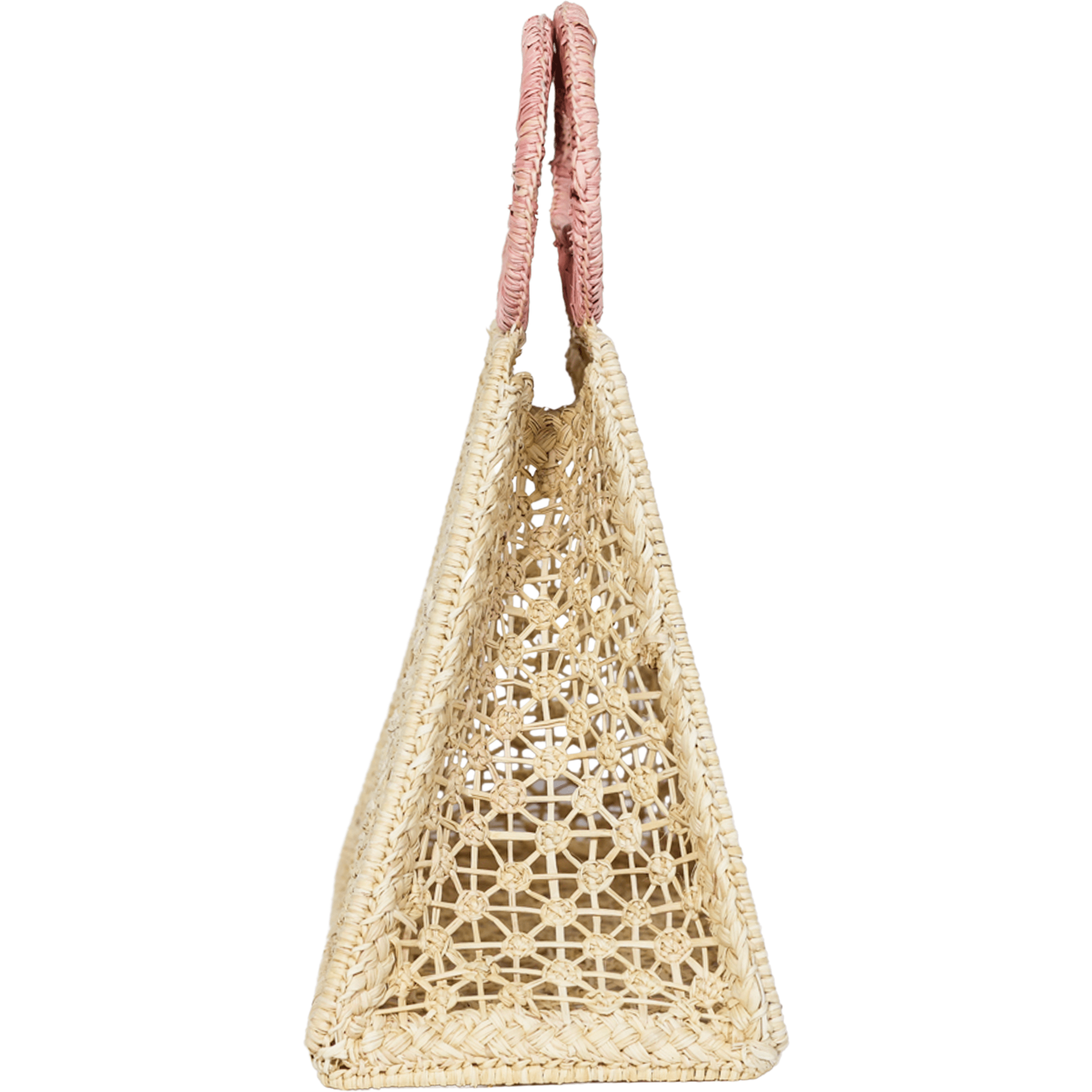APAYA Handbags Natural with Coral Zoe Natural Pink