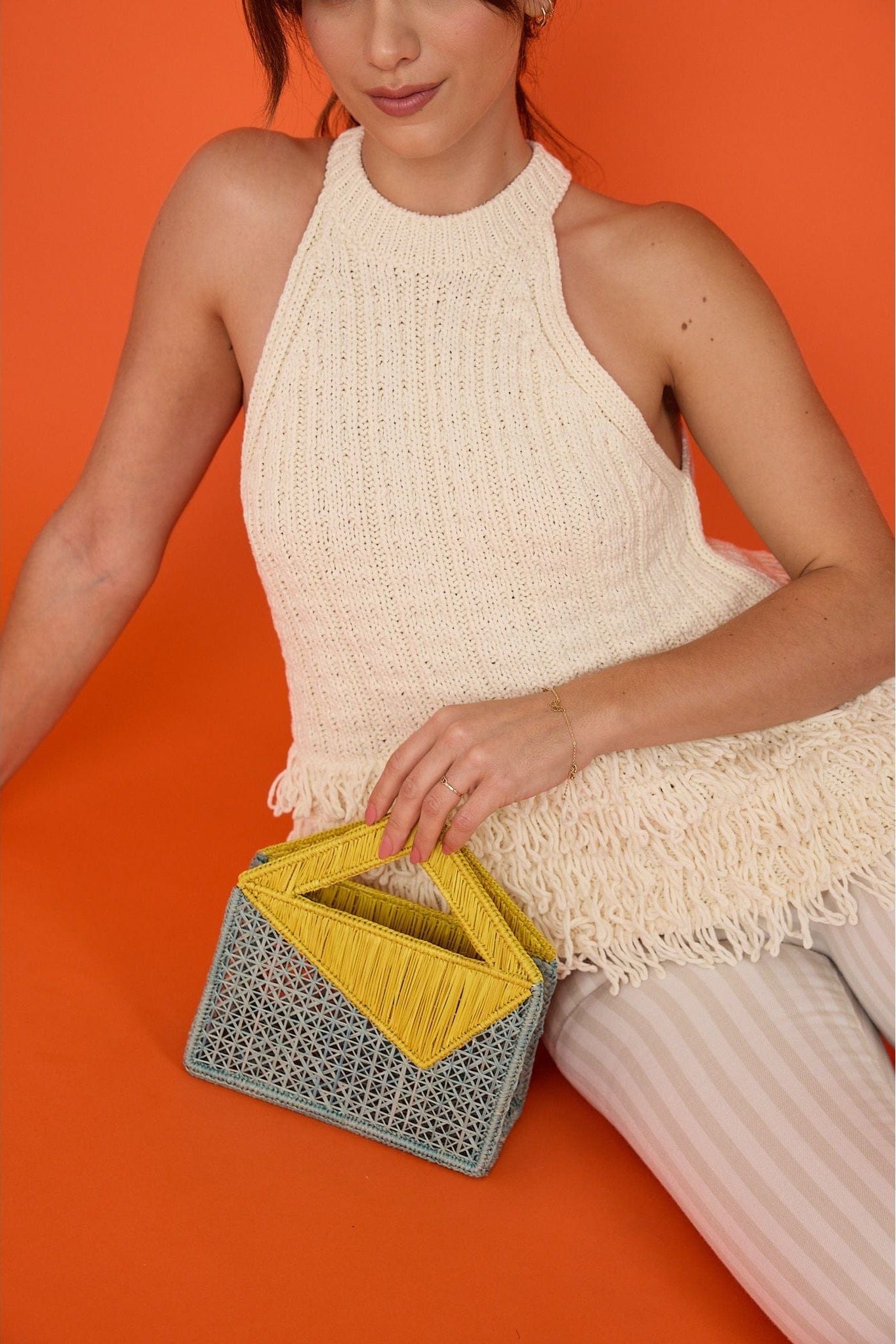 APAYA LLC Odelia yellow pastel blue