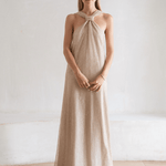 Ashley Stambouli Dress Haze Halter Maxi Dress