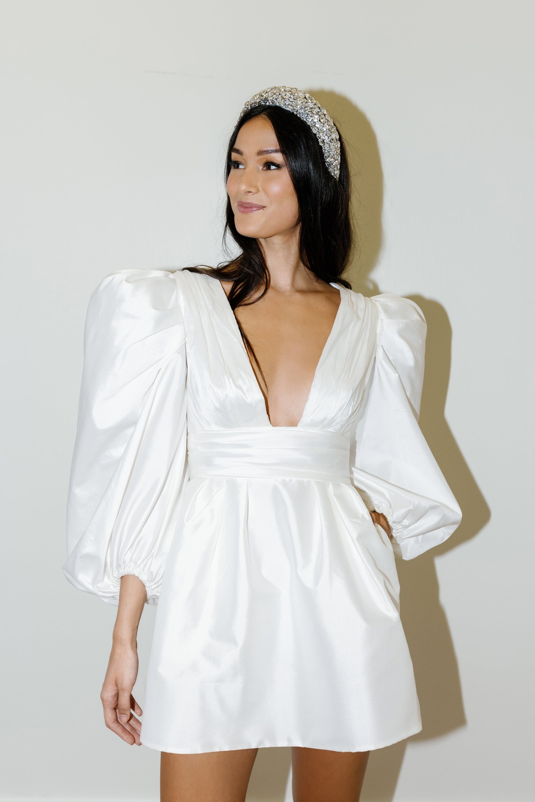 By Watters Dress Meringue - Radiant Taffeta