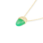 Campbell + Charlotte Found Cap Pendant Necklace - Chrysoprase & Diamond