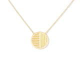 Campbell + Charlotte Found Small Disk Pendant Necklace - White Diamond & Moonstone