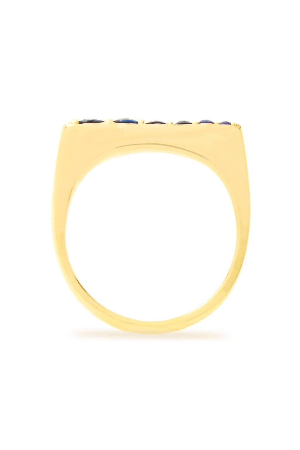 Campbell + Charlotte Ring The Edge Tapered Stacking Ring - Blue Sapphire