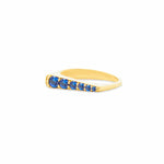 Campbell + Charlotte Ring The Edge Tapered Stacking Ring - Blue Sapphire