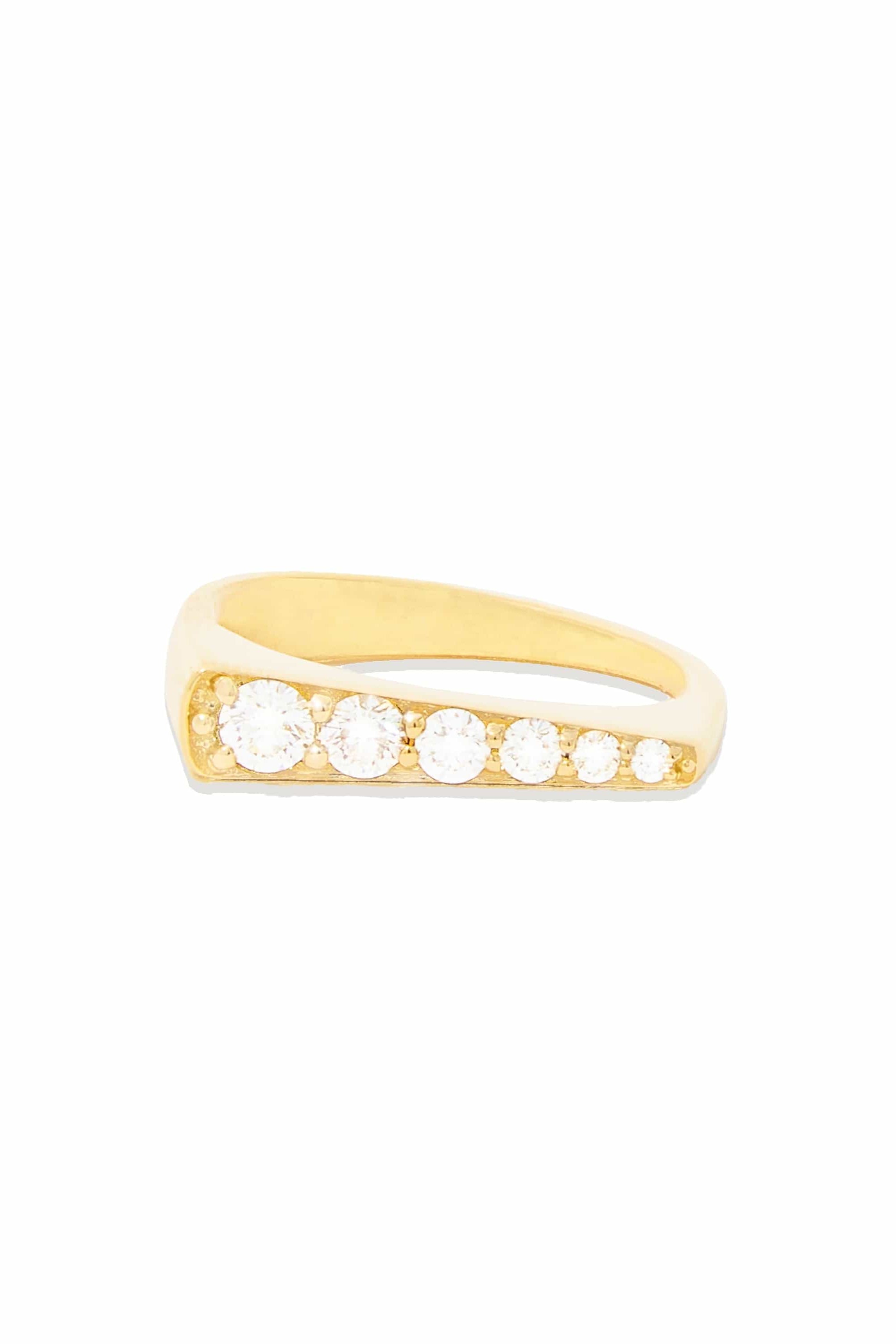 Campbell + Charlotte Ring The Edge Tapered Stacking Ring - Diamond