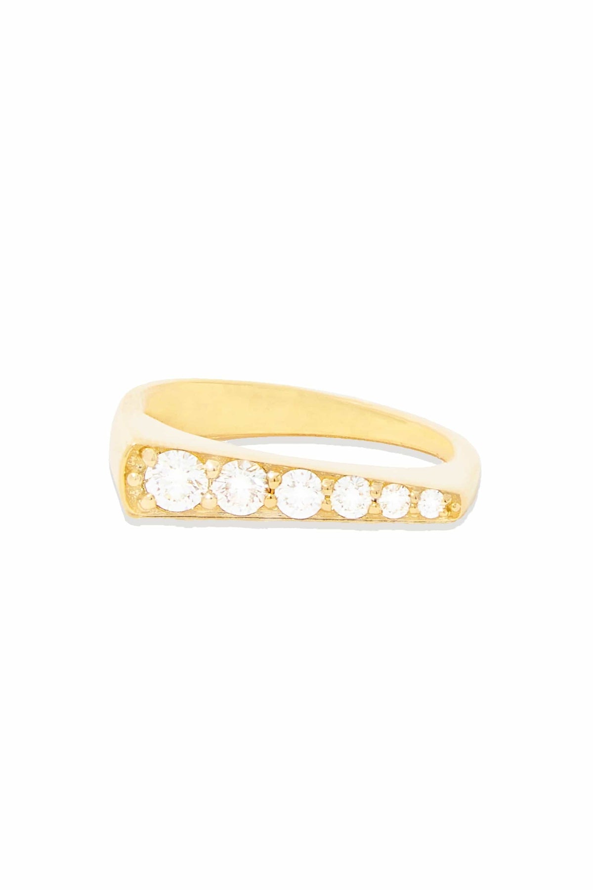 Edge Tapered Stacking Ring Diamond