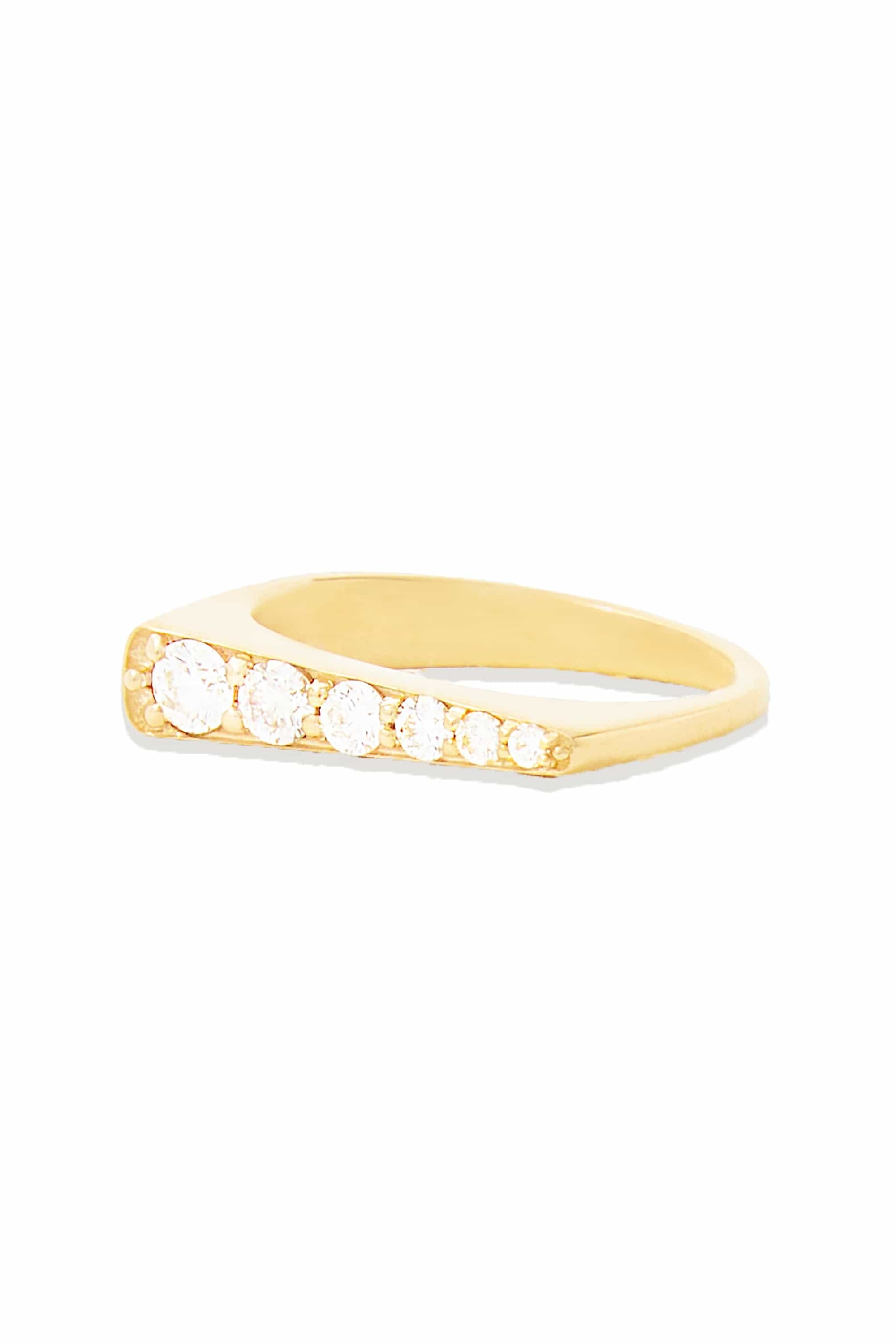 Campbell + Charlotte Ring The Edge Tapered Stacking Ring - Diamond