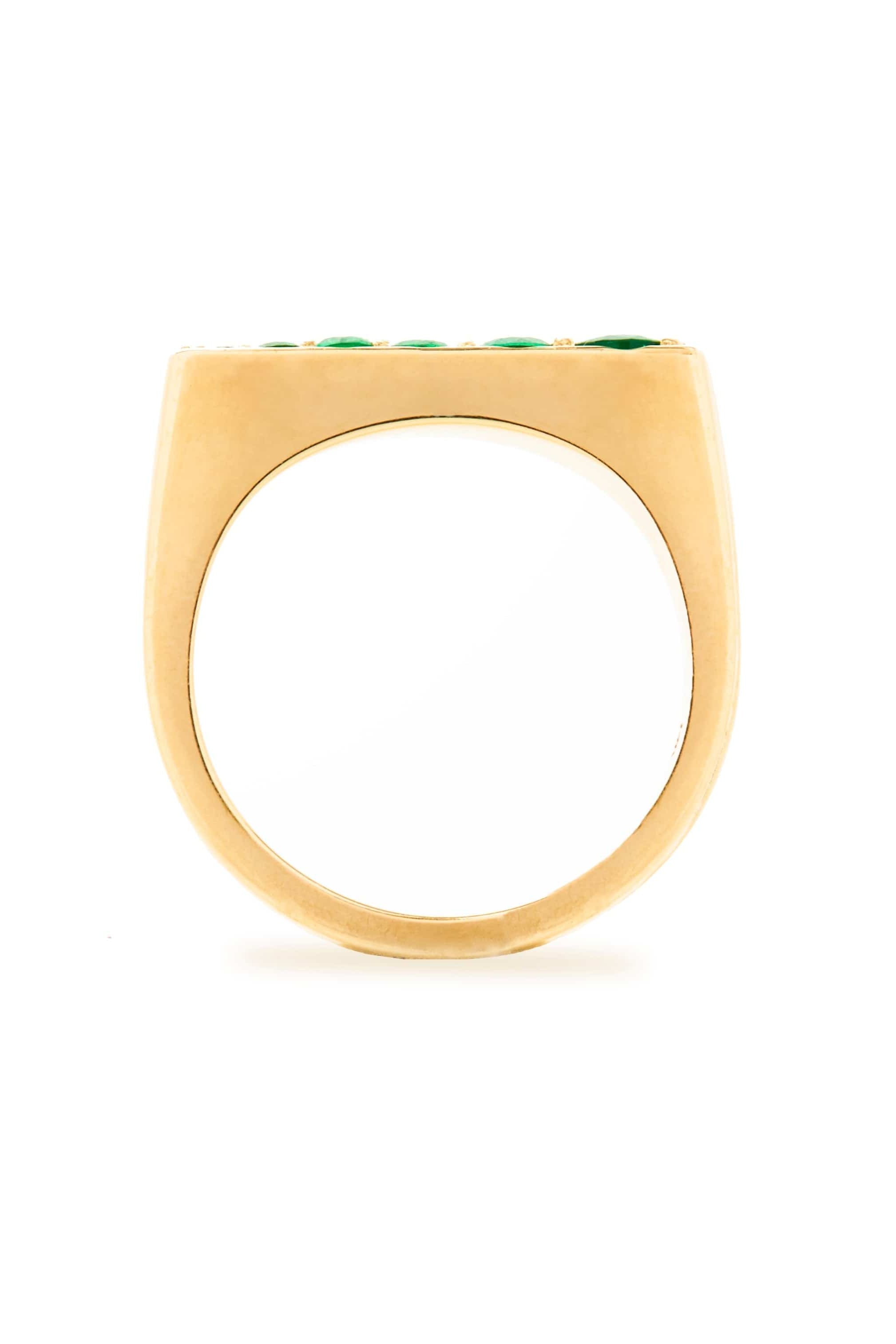 Campbell + Charlotte Ring The Edge Tapered Stacking Ring - Emerald