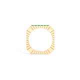 Campbell + Charlotte Spark Etched Stacking Band Ring - Emerald